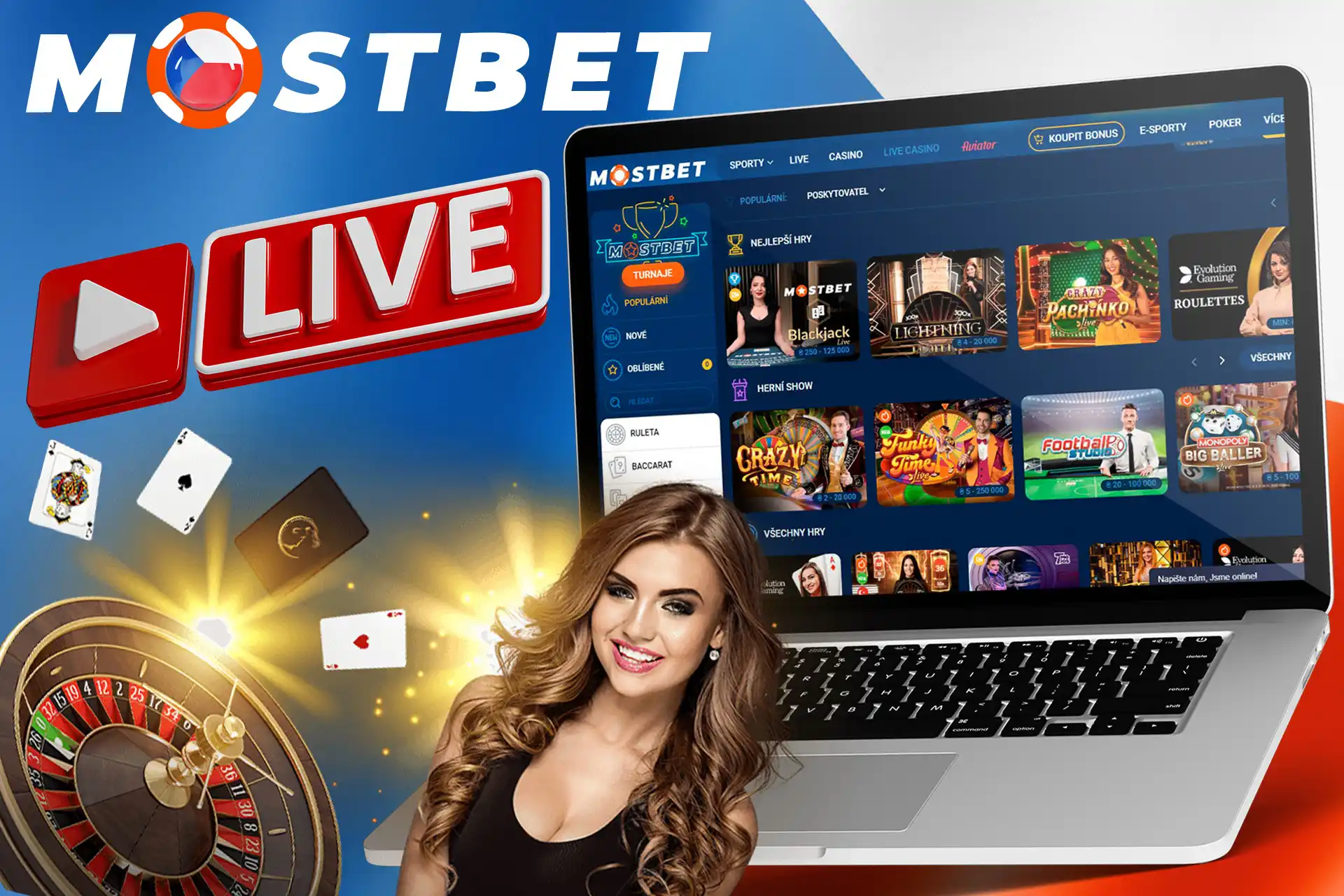 Velký výběr živých kasinových her