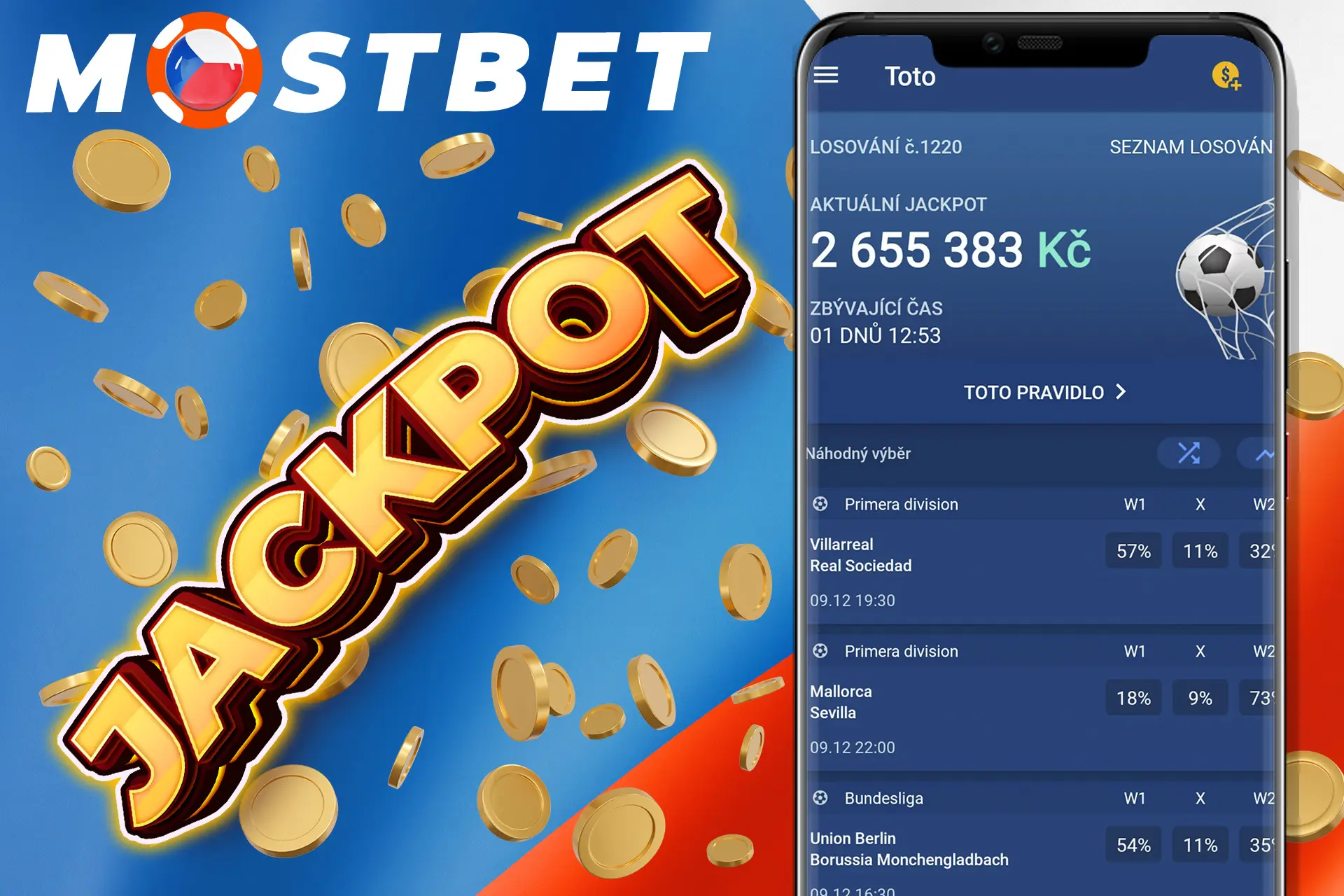 Vyhrajte jackpot s Mostbet TOTO